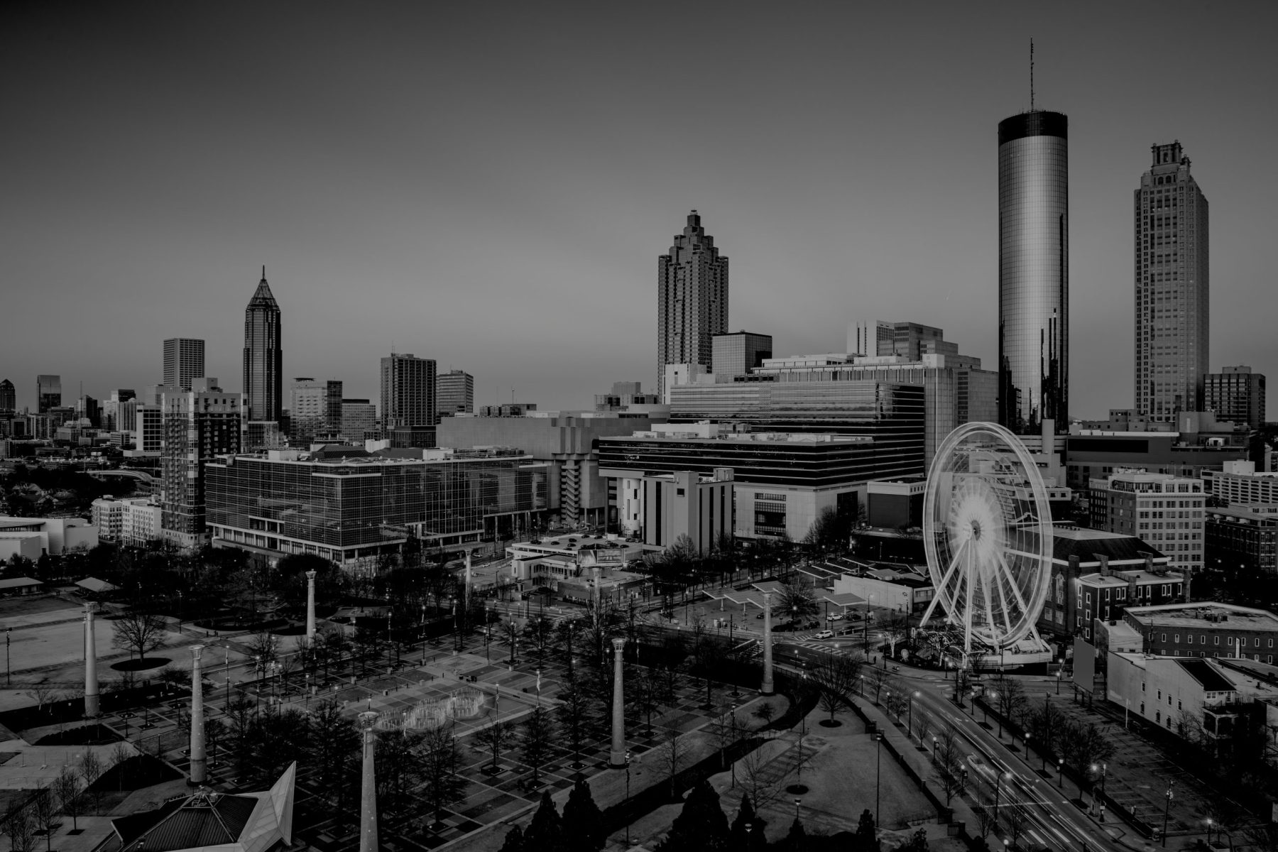 Atlanta, Georgia, USA downtown skyline at twilight.